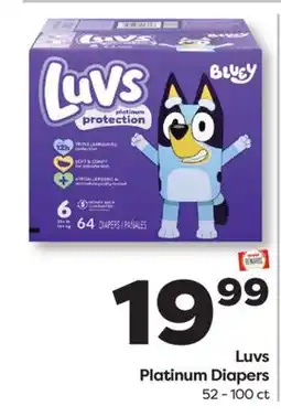 Weis Markets Luvs Platinum Diapers offer