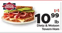 Weis Markets Dietz & Watson Tavern Ham offer