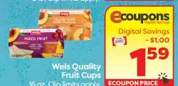 Weis Markets Weis Quality Fruit Cups offer
