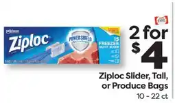 Weis Markets Ziploc Slider, Tall, or Produce Bags offer