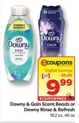 Weis Markets Downy & Gain Scent Beads or Downy Rinse & Refresh offer