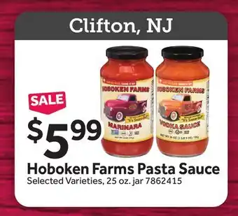 Stop&Shop Hoboken Farms Pasta Sauce offer