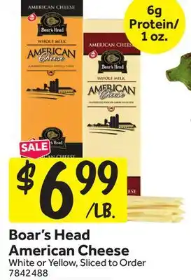 Stop&Shop Boar's Head American Cheese offer