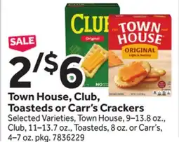 Stop&Shop Town House, Club, Toasteds or Carr's Crackers offer