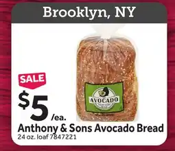 Stop&Shop Anthony & Sons Avocado Bread offer