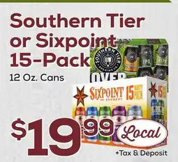 DeCicco & Sons Southern Tier or Sixpoint 15-Pack offer