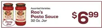 DeCicco & Sons Rao's Pasta Sauce offer