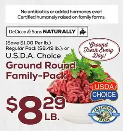 DeCicco & Sons Ground Round Family-Pack offer
