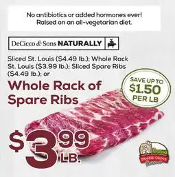 DeCicco & Sons Whole Rack of Spare Ribs offer