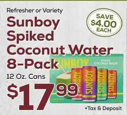 DeCicco & Sons Sunboy Spiked Coconut Water 8-Pack offer