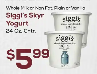 DeCicco & Sons Siggi's Skyr Yogurt offer