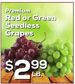 DeCicco & Sons Premium Red or Green Seedless Grapes offer