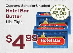 DeCicco & Sons Quarters: Salted or Unsalted Hotel Bar Butter offer