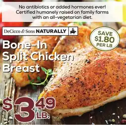 DeCicco & Sons Bone-In Split Chicken Breast offer