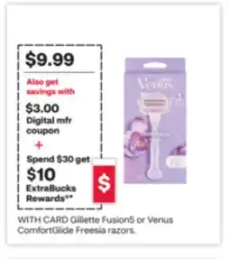 CVS Gillette Fusion5 or Venus ComfortGlide Freesia razors offer