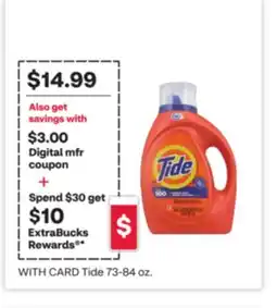 CVS Tide 73-84 oz offer