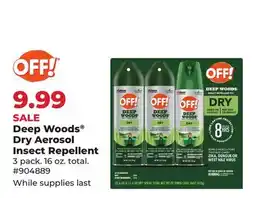 Runnings OFF! Deep Woods Dry Aerosol Insect Repellent offer