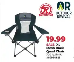 Runnings Outdoor Revival XL Mesh Back Quad Chair offer