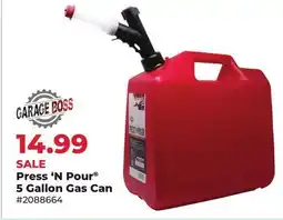 Runnings Garage Boss Press 'N Pour 5 Gallon Gas Can offer