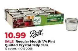 Runnings Ball Regular Mouth 1/4 Pint Quilted Crystal Jelly Jars offer