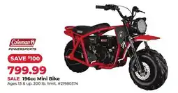 Runnings Coleman 196cc Mini Bike offer