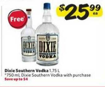 Winn Dixie Dixie Southern Vodka offer