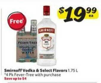 Winn Dixie Smirnoff Vodka & Select Flavors offer