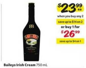 Winn Dixie Baileys Irish Cream offer