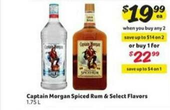 Winn Dixie Captain Morgan Spiced Rum & Select Flavors offer