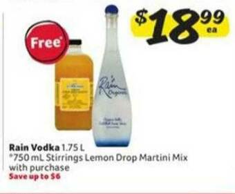 Winn Dixie Rain Vodka offer