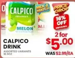 Seafood City Calpico Drink offer
