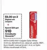 CVS Colgate Optic White offer