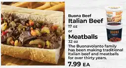 Sunset Foods Buona Beef Italian Beef or Meatballs offer