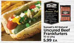 Sunset Foods Sunset's All Natural Uncured Beef Frankfurters offer