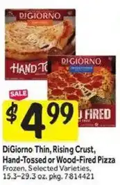 Stop&Shop DiGiorno Thin, Rising Crust, Hand-Tossed or Wood-Fired Pizza offer