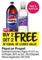Stop&Shop Pepsi or Propel offer