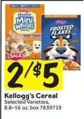Stop&Shop Kellogg's Cereal offer