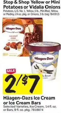 Stop&Shop Häagen-Dazs Ice Cream or Ice Cream Bars offer
