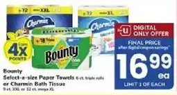ACME Bounty Select-a-size Paper Towels or Charmin Bath Tissue offer