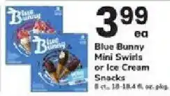 ACME Blue Bunny Mini Swirls or Ice Cream Snacks offer
