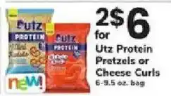 ACME Utz Protein Pretzels or Cheese Curls offer