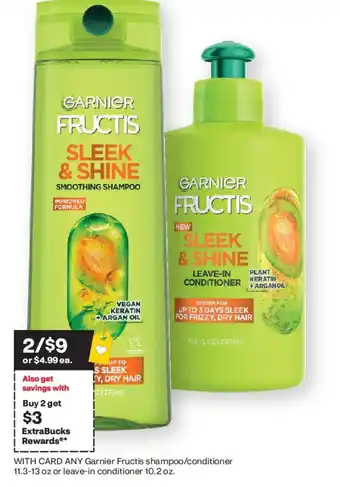 CVS Garnier Fructis Sleek & Shine Shampoo or Conditioner offer