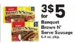 ACME Banquet Brown N' Serve Sausage offer