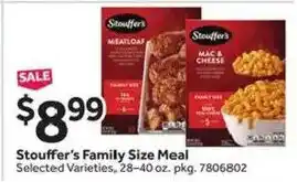 Stop&Shop Stouffer's Family Size Meal offer