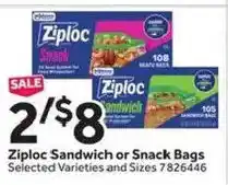 Stop&Shop Ziploc Sandwich or Snack Bags offer