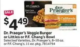 Stop&Shop Dr. Praeger's Veggie Burger or Littles or P.F. Chang's Bowl offer