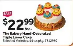 Stop&Shop The Bakery Hand-Decorated Triple Layer Cake offer