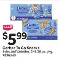 Stop&Shop Gerber To Go Snacks offer