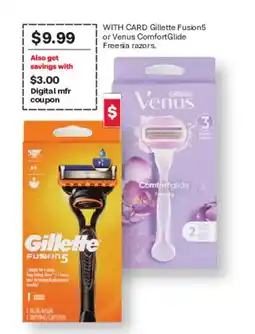 CVS Gillette Fusion5 or Venus ComfortGlide Freesia razors offer