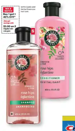 CVS Herbal Essences rose hips églantine shampoo and conditioner offer